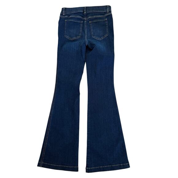 Spanx Flare Leg Jeans Denim Pull On Midnight #20327Q Small Petite 32” Inseam NEW - Picture 5 of 10